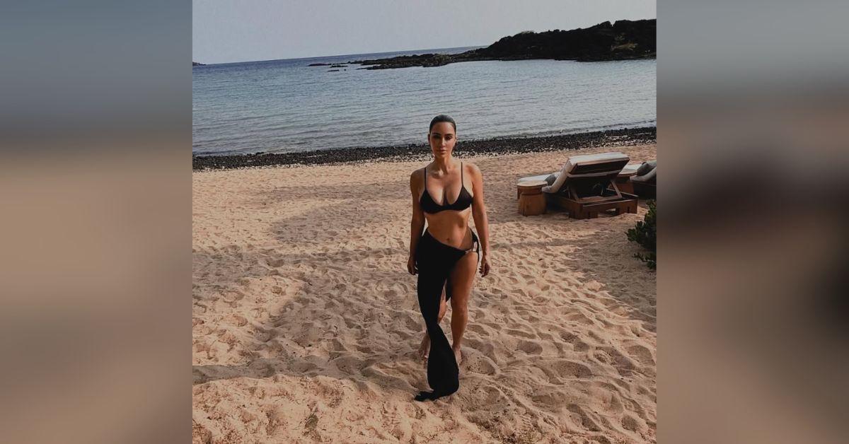 kim kardashian spills out bikini custody battle kanye west photos