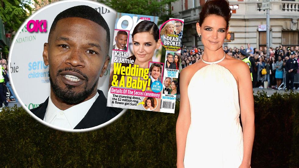 jamie foxx katie holmes wedding baby news