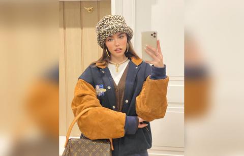 madison beer styles bucket hat varsity jacket shop