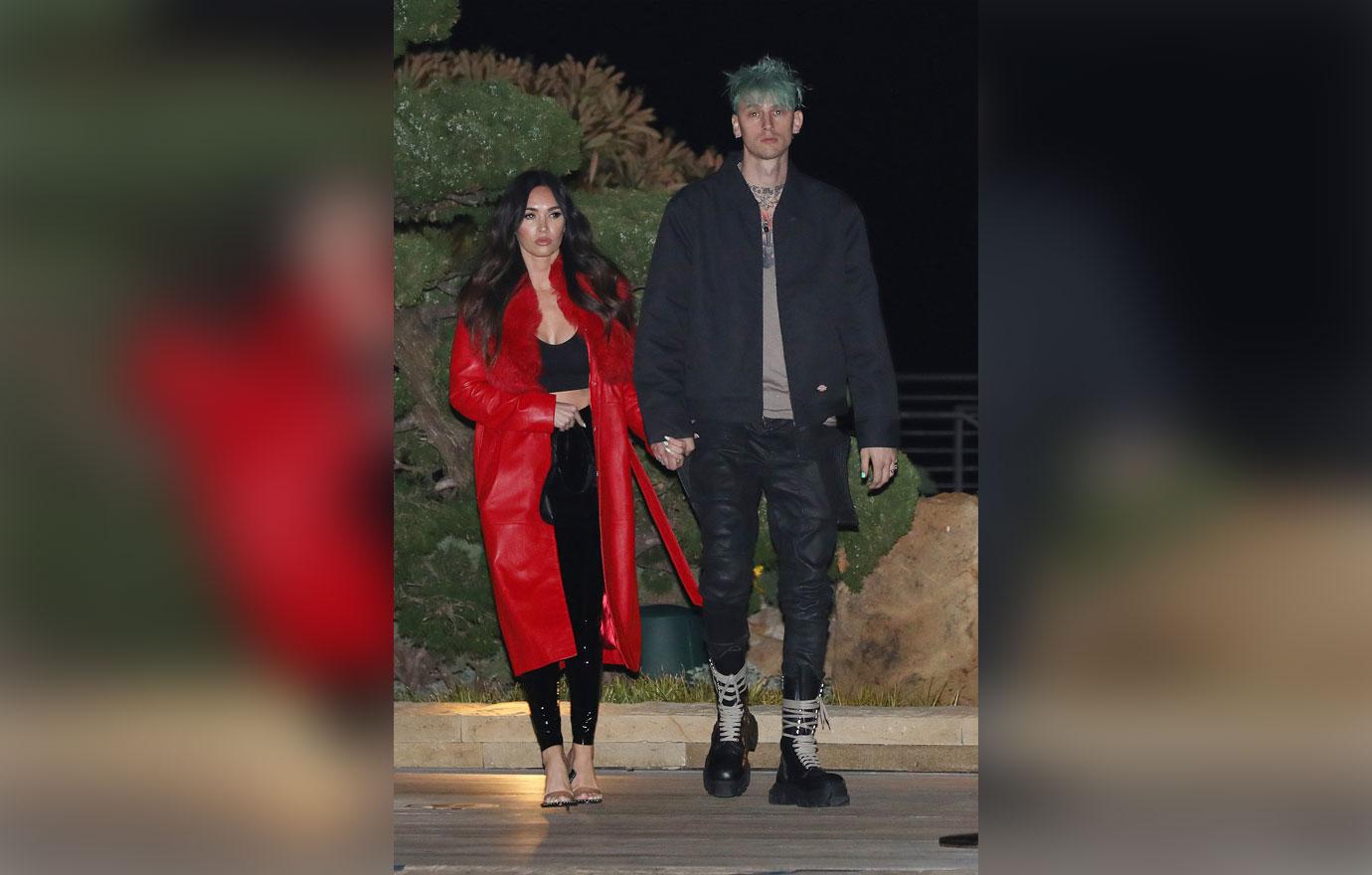 megan fox machine gun kelly grab dinner at nobu