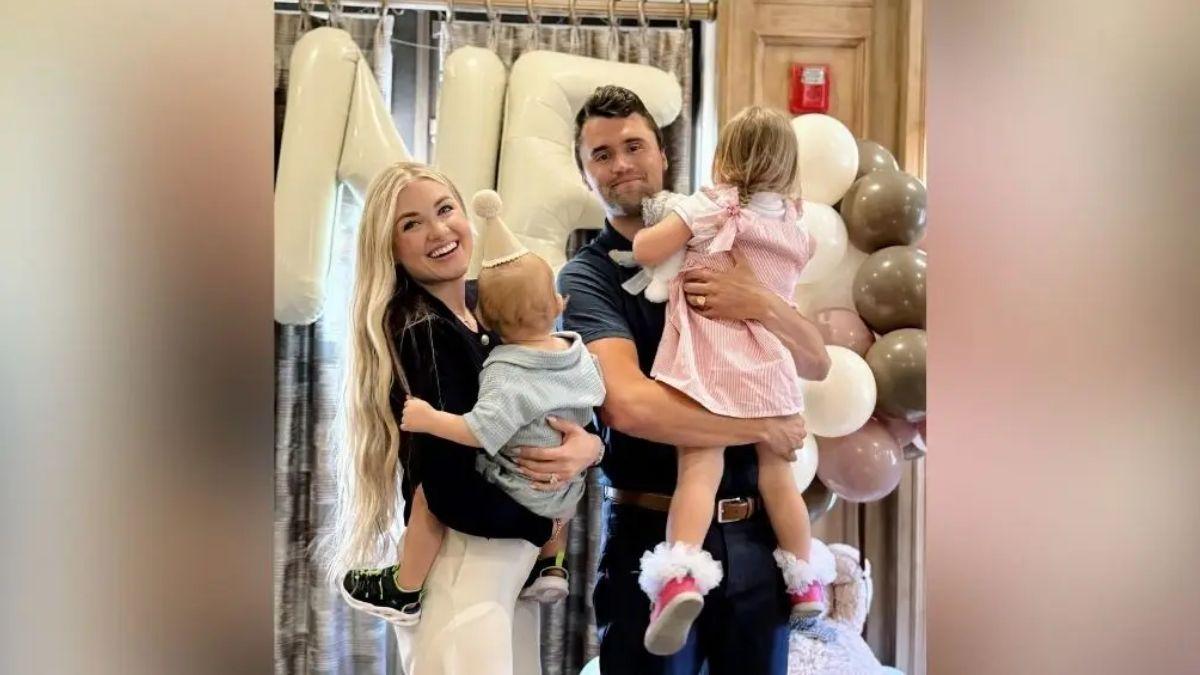 image of Charlie Kirk is survived by his wife, Erika, and two children. 