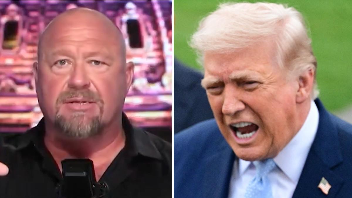 split of Alex Jones and Donald Trump. 