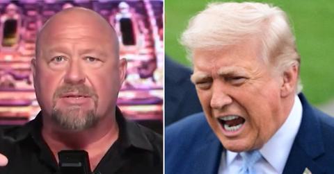 split of Alex Jones and Donald Trump.
