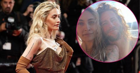 Photo of Paris Jackson and a photo of Jackson with Justin Long