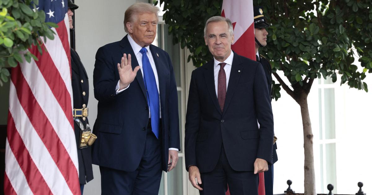 Image of Donald Trump and Canadian Prime Minister Mark Carney teased each other after the ordeal.