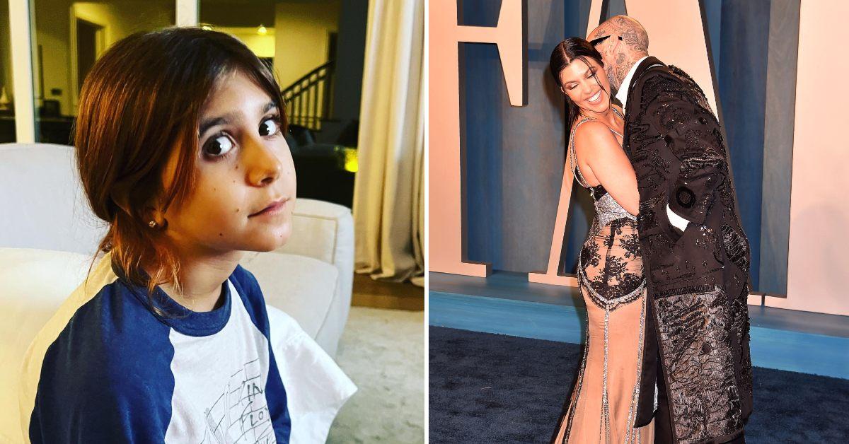 Penelope Disick Awkwardly Stands Next to Mom Kourtney Kardashian and Travis Barker Making Out Backstage: Watch