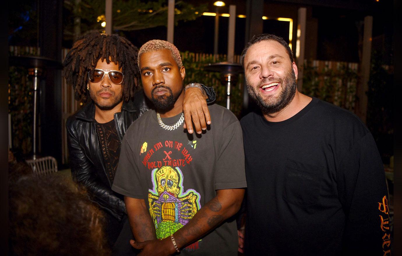 Exclusive Lenny Kravitz and Kanye West at Swan