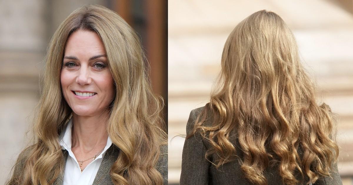 kate middleton hair pic split