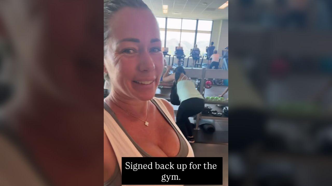 Image of Kendra Wilkinson said she was unsure what to do at the gym after such a long gap.