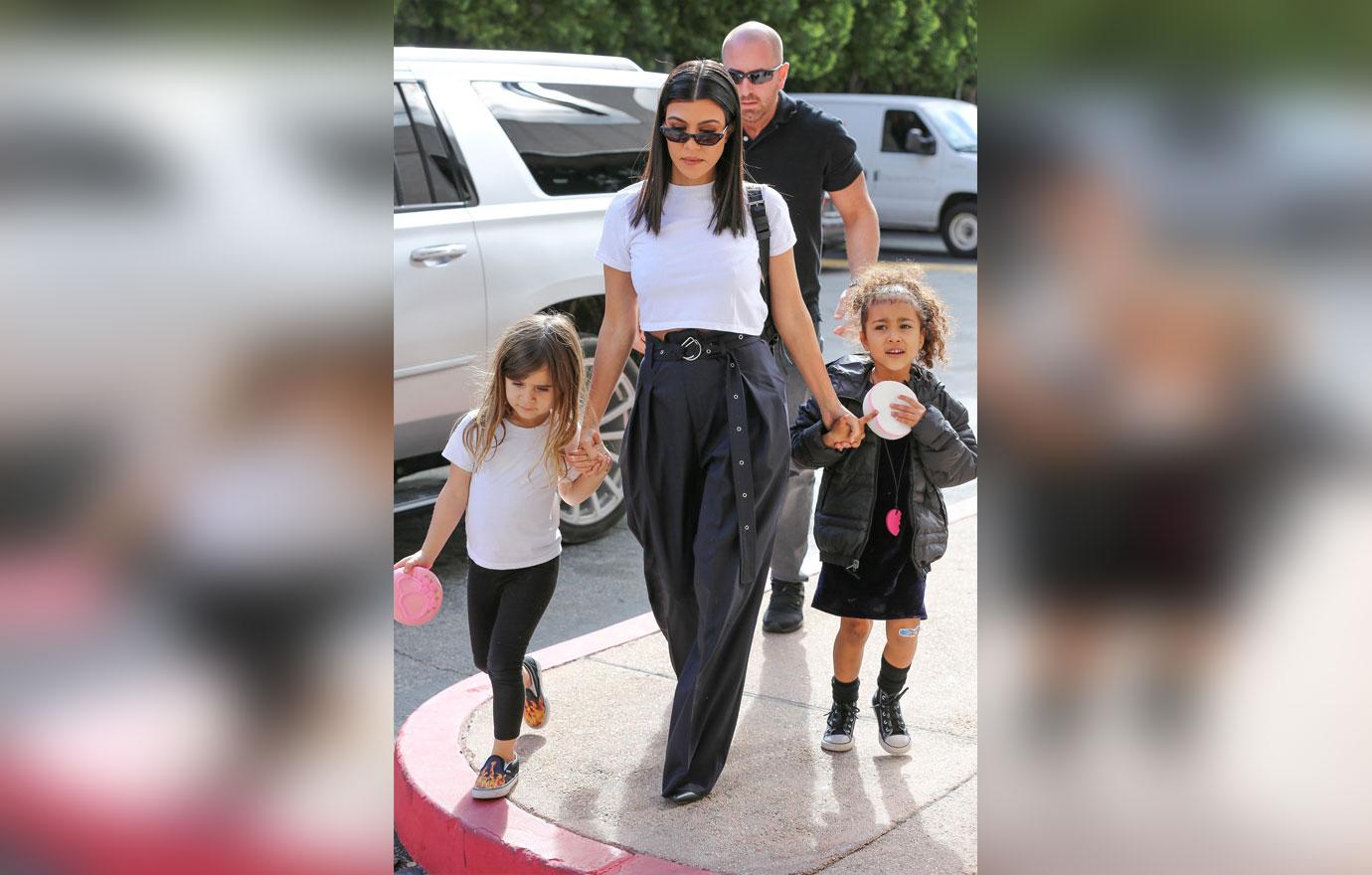 Kourtney Kardashian takes Penelope and North to an art class