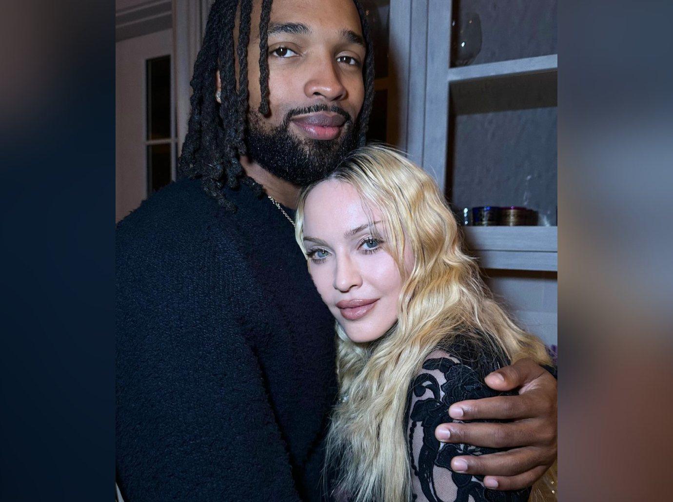 madonna celebrating thanksgiving boyfriend akeem morris dad kids photos