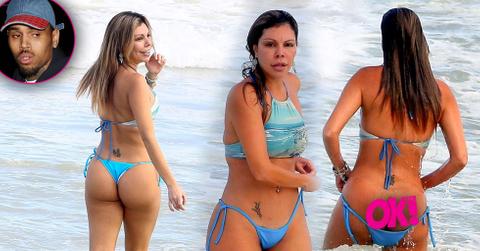 Chris Brown Alleged Assault Victim Liziane Gutierrez Bikini Nude Butt
