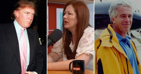 photo of Donald Trump, Cleo Glyde and Jeffrey Epstein