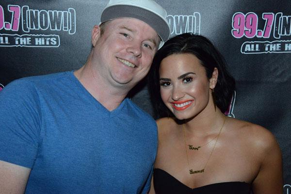 Demi Lovato with Jazzy Jim of 99.7 NOW!