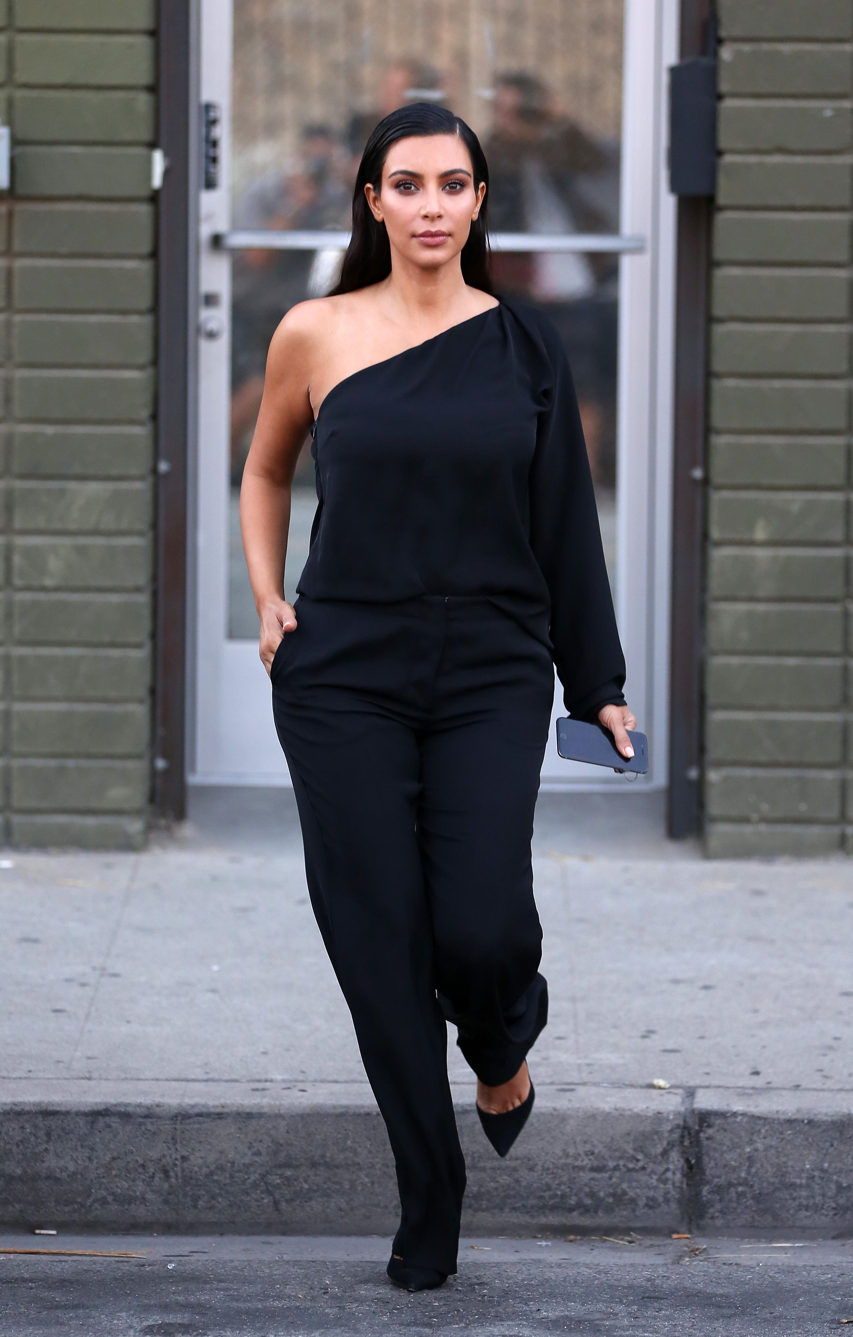 Kim Kardashian seen leaving a tailor meeting in Pomona after filming &#8216;Keeping up with the Kardashian&#8217;: season 10