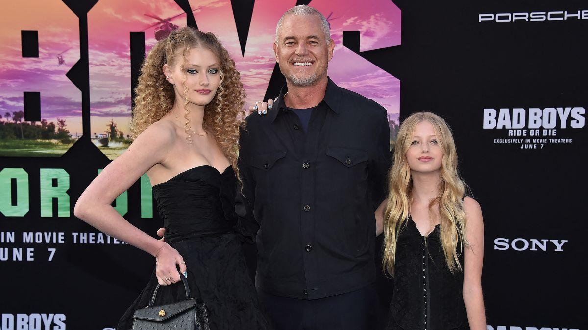 Photo of Eric Dane with daughters Billie and Georgia