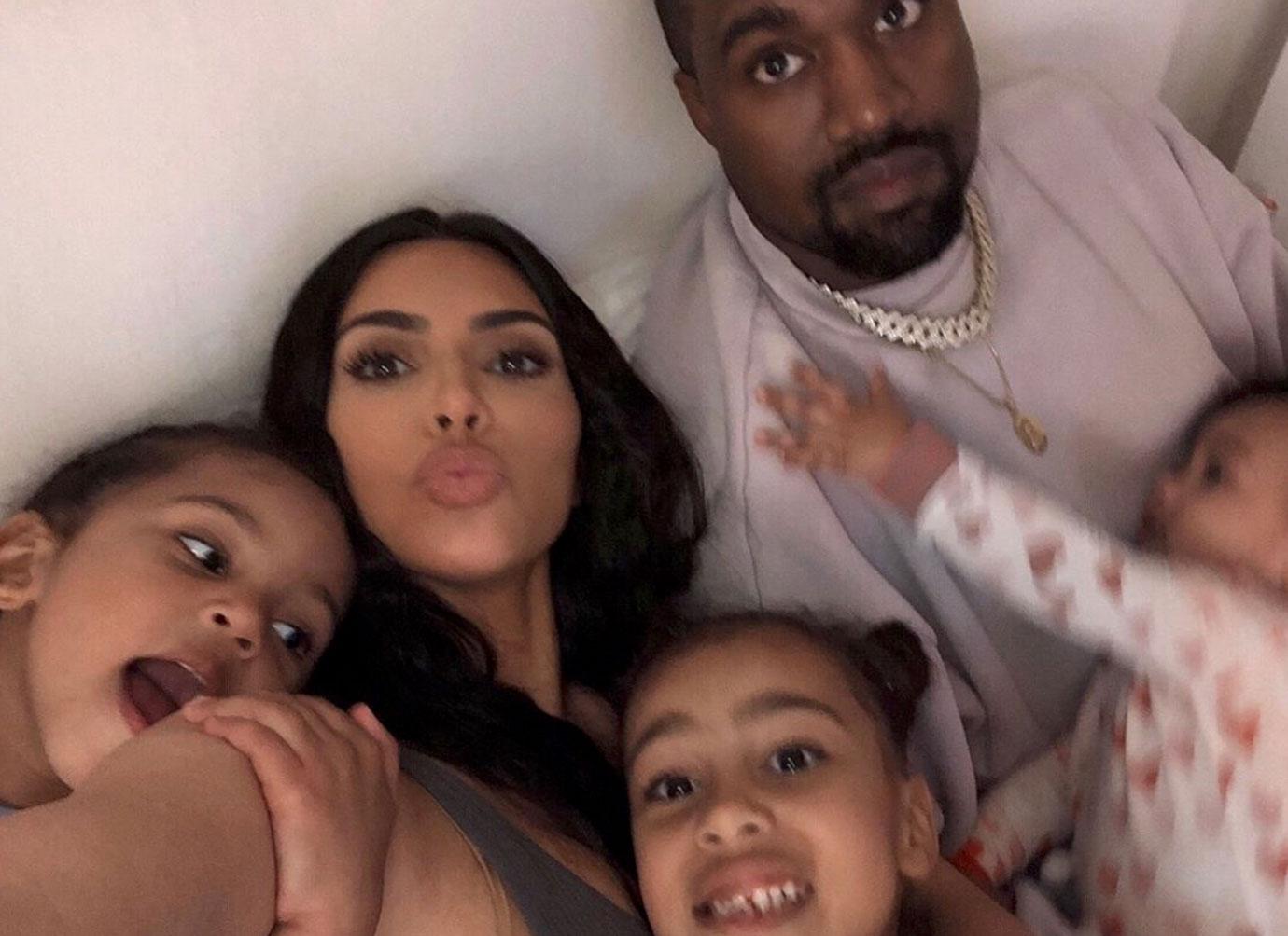 Kim Kardashian Kanye West Kids Instagram Recalls Falling In Love