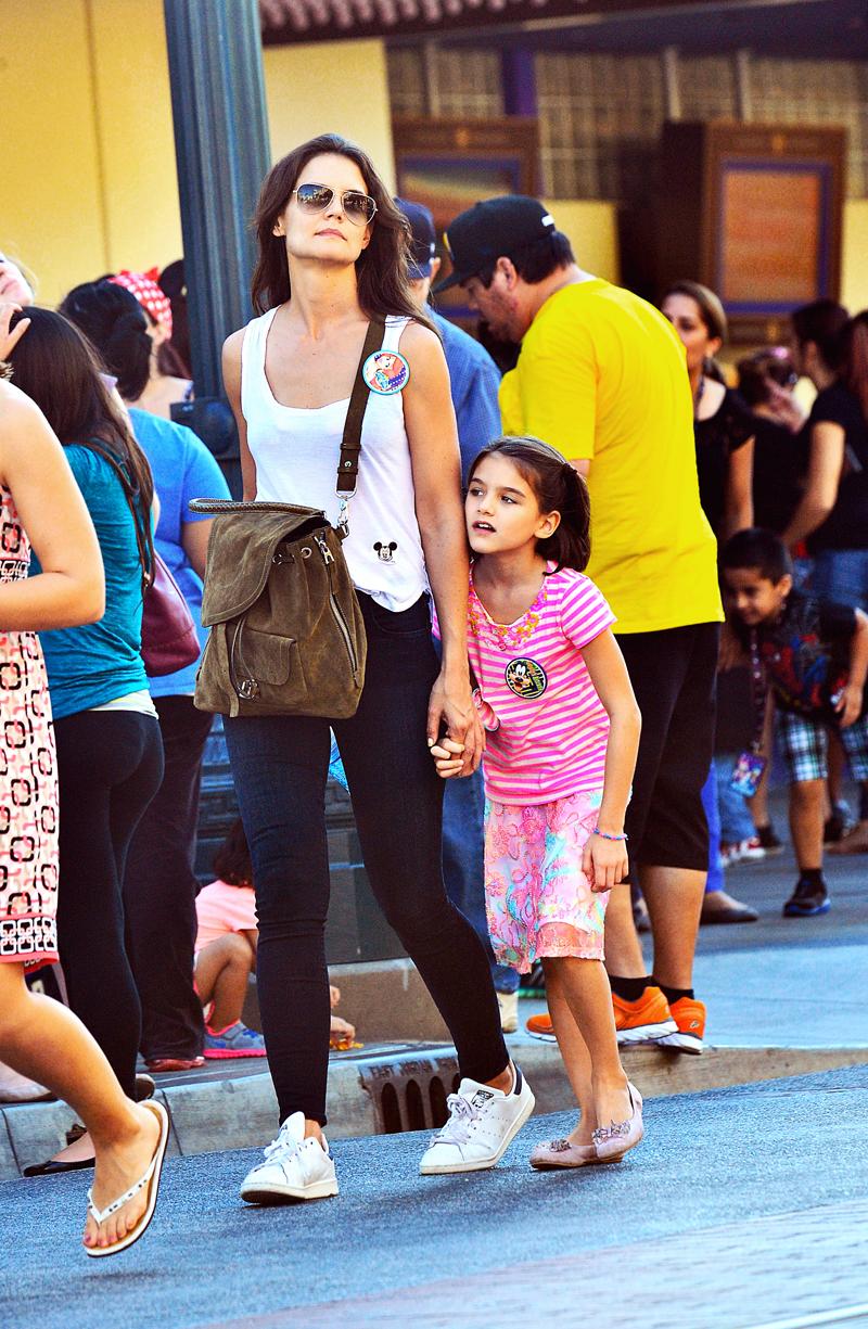 EXCLUSIVE: Katie Holmes and Suri Cruise are all smiles as they enjoy a day at Disneyland in Anaheim, CA