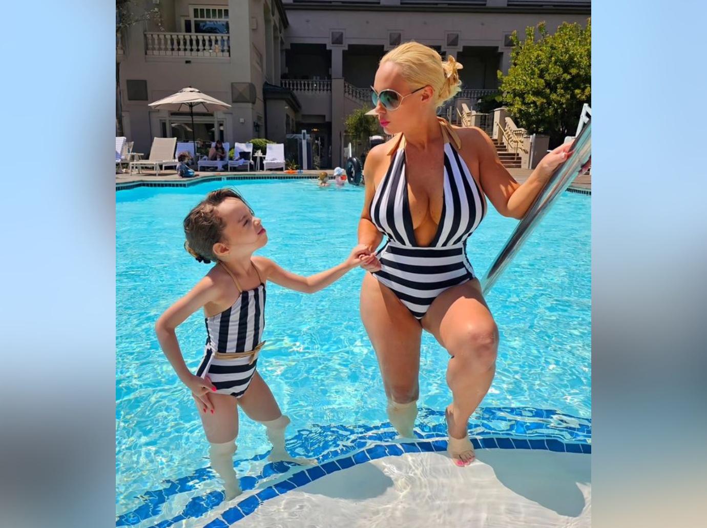 Coco Austin & Daughter Chanel, 7, Wear Matching Swimsuits: Photos