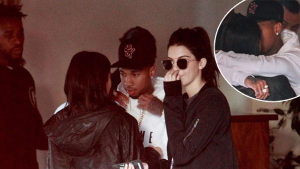 Third Wheel Kendall Jenner Lingers As Kylie And Tyga Have A Steamy Lip Lock 