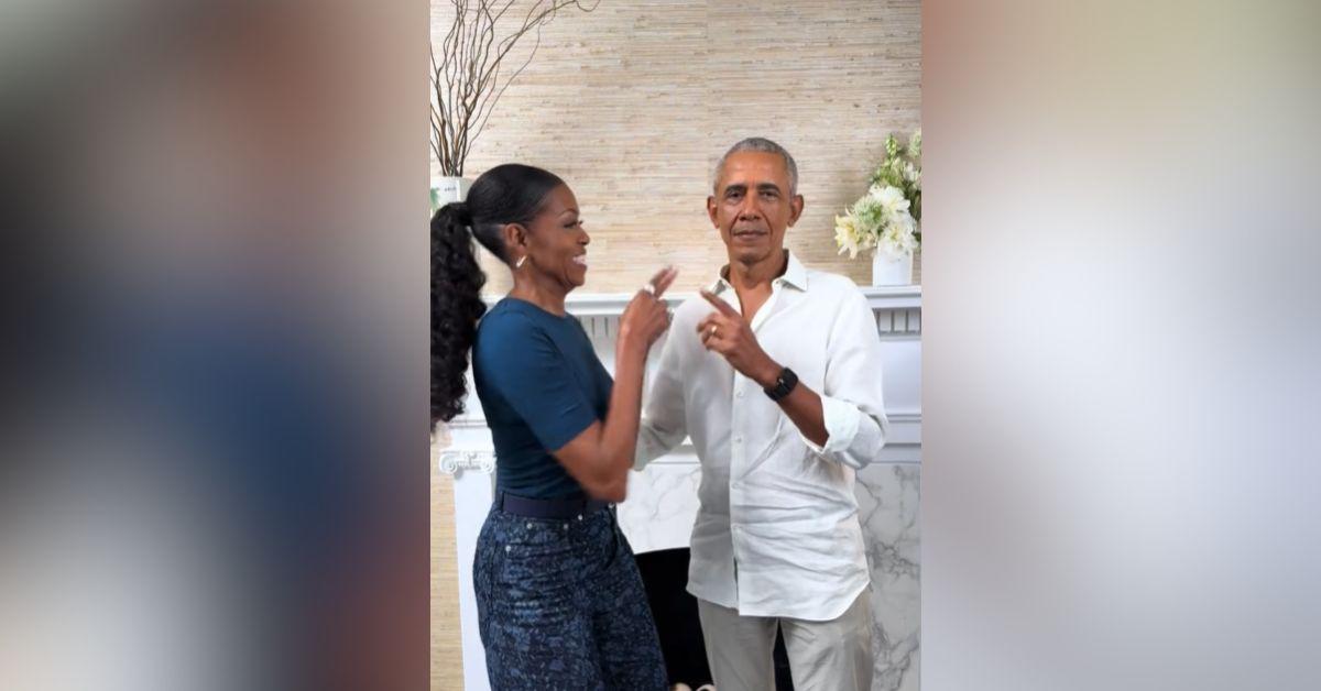 image of Michelle and Barack Obama joined a viral TikTok couples challenge.
