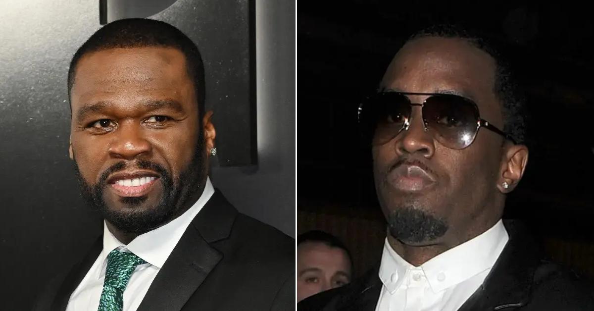 Photo of 50 Cent; picture of Sean 'Diddy' Combs.