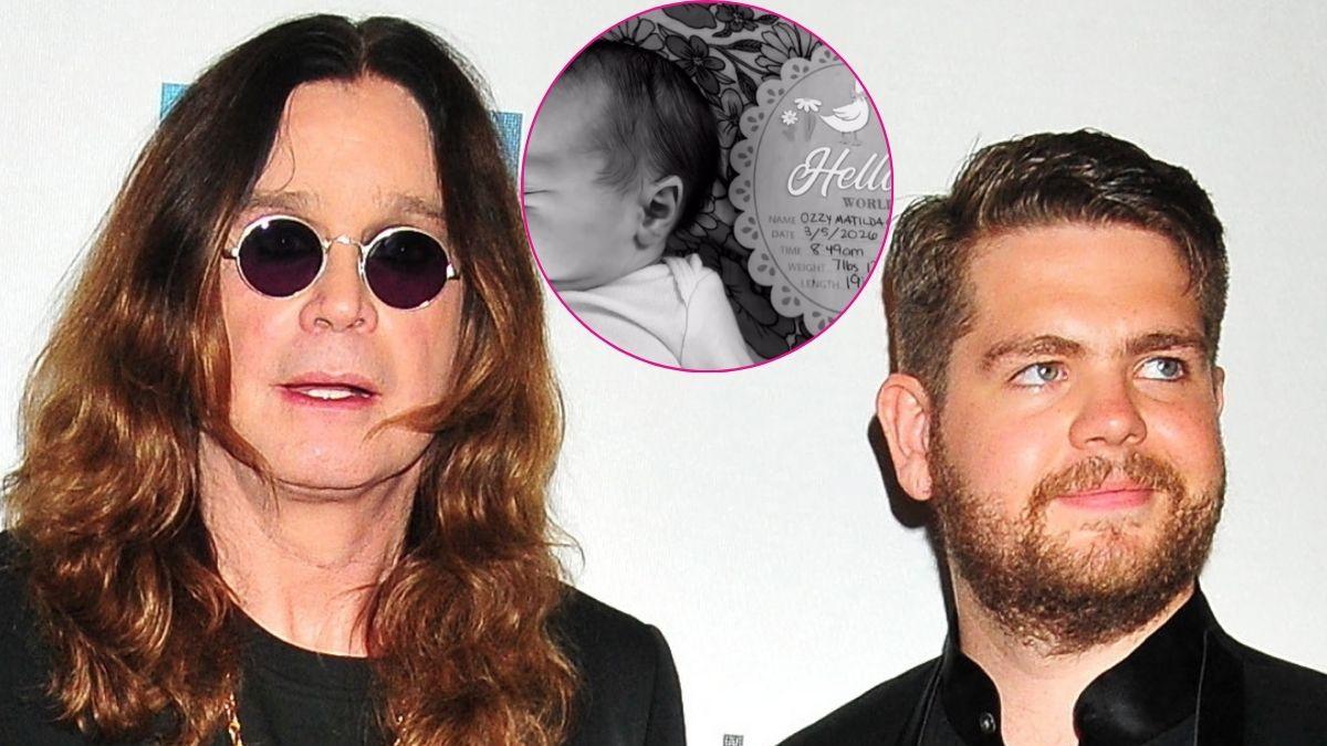 Composite photo of Ozzy Osbourne, Jack Osbourne and baby Ozzy.