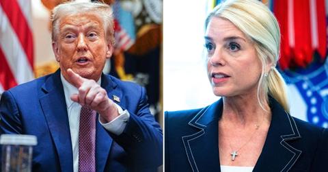 photo of Donald Trump and Pam Bondi