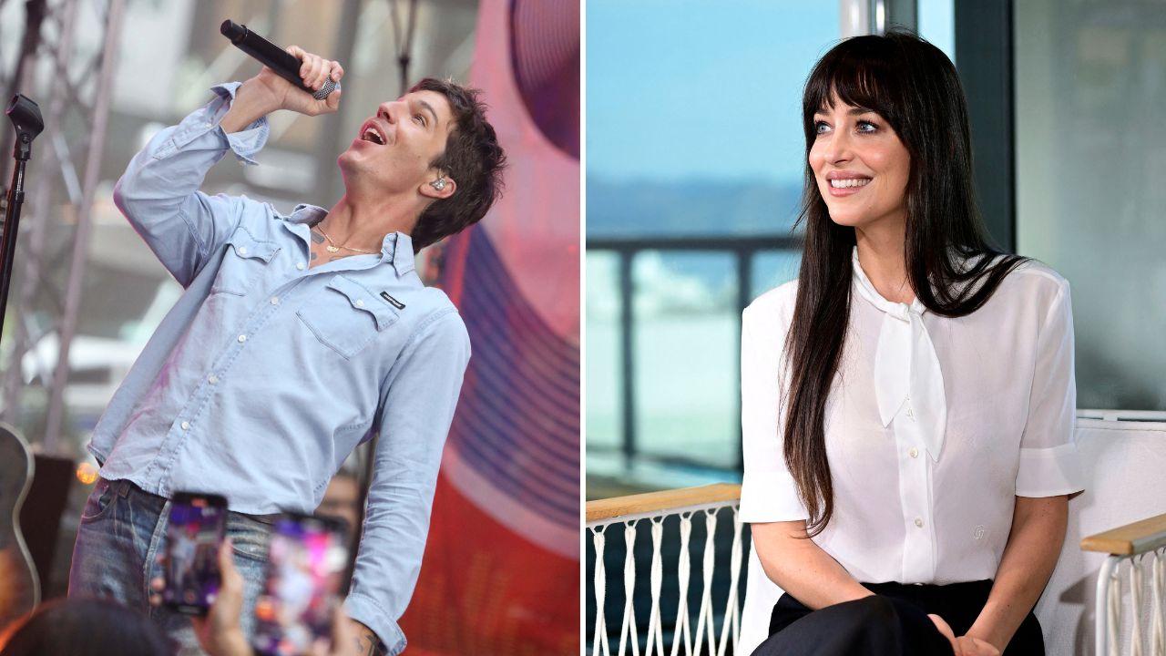 Image of Role Model kept fans guessing after Zane Lowe asked whether Dakota Johnson was the mystery voice featured on 'Love I You.'