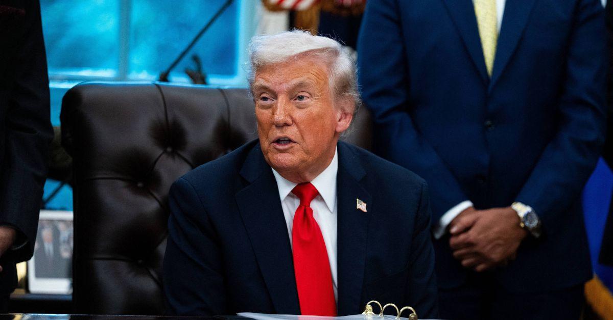 image of Donald Trump avoided questions about reports that he wants $230 million from the DOJ.