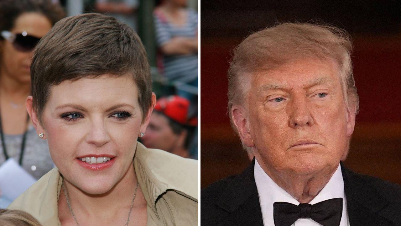 Photo of Natalie Maines and Donald Trump.