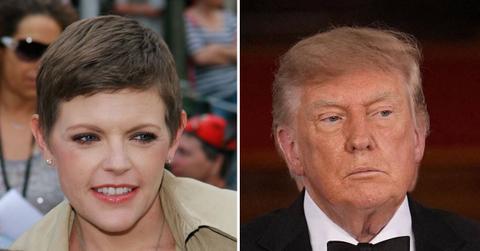 Photo of Natalie Maines and Donald Trump.