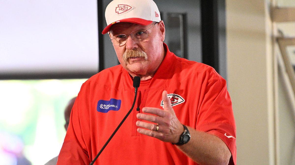 Image of Kansas City Chiefs coach Andy Reid shared that Adam Sandler did a 'phenomenal' job conducting Taylor Swift and Travis Kelce's wedding.