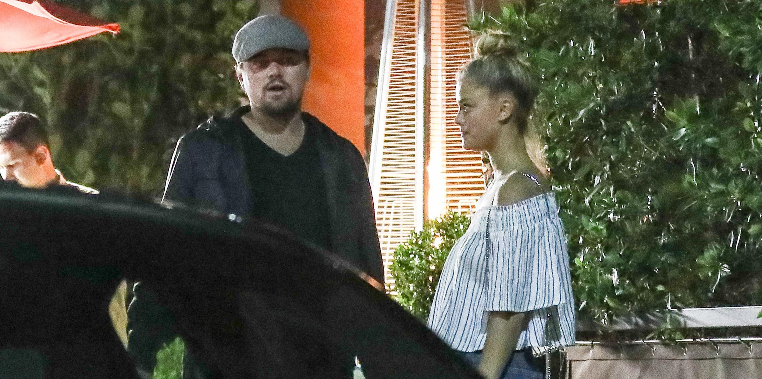 *EXCLUSIVE* Leonardo DiCaprio and Nina Agdal look in love as ever while cuddling up after dinner