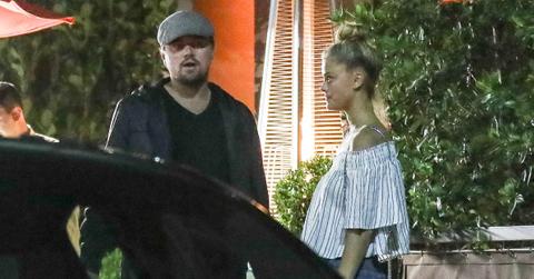 *EXCLUSIVE* Leonardo DiCaprio and Nina Agdal look in love as ever while cuddling up after dinner
