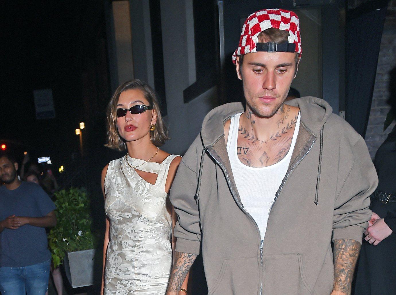 justin bieber supports hailey rhode party process sean diddy combs scandal photos