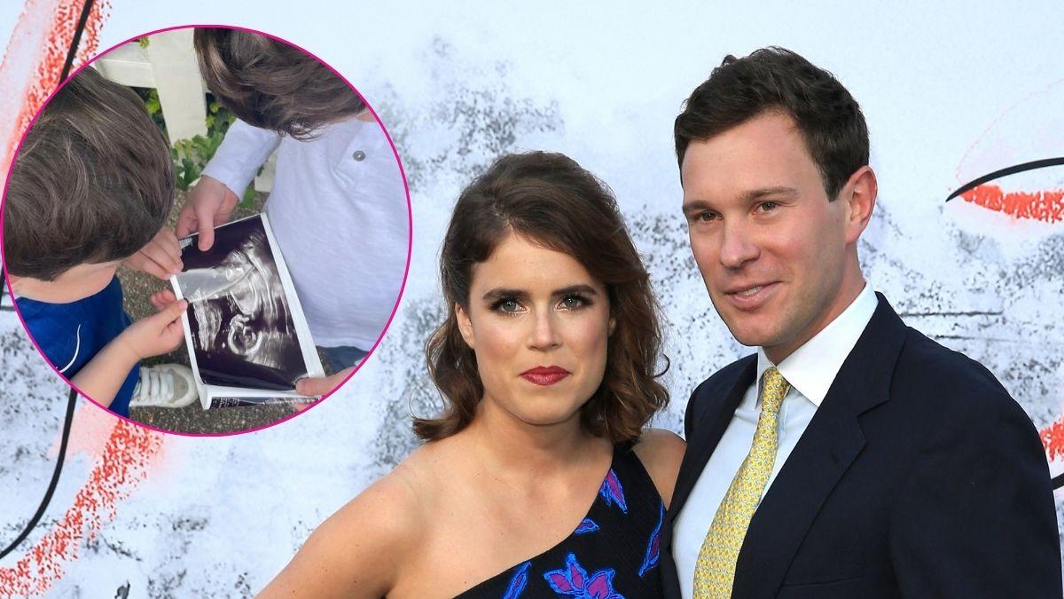 Composite photo of Princess Eugenie, Jack Brooksbank and their sons.