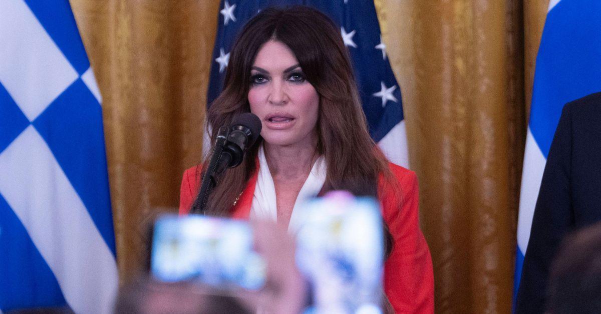 image of Kimberly Guilfoyle has concerns about Donald Trump Jr.’s engagement, a source spilled.