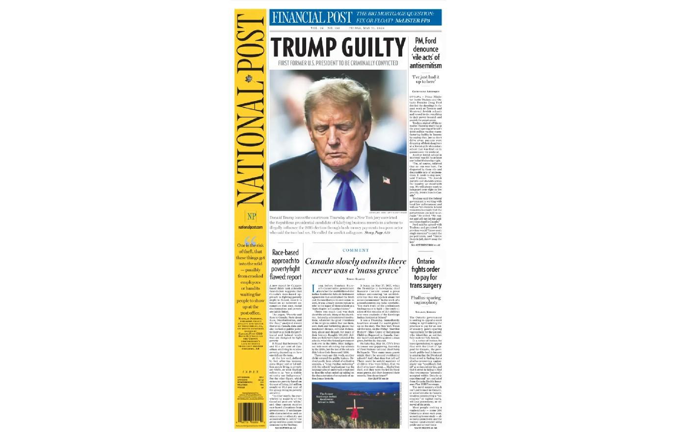 trump cover fiancial post