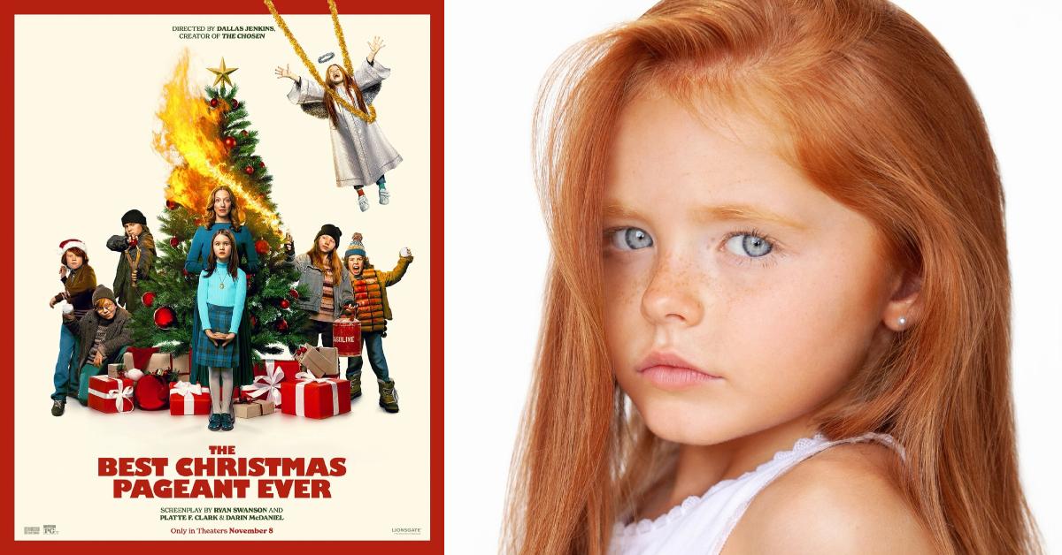 'The Best Christmas Pageant Ever' movie poster; Photo of Kynlee Heiman.