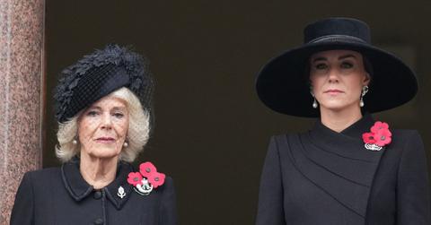 kate middleton concerned anxious queen camilla balcony appearance