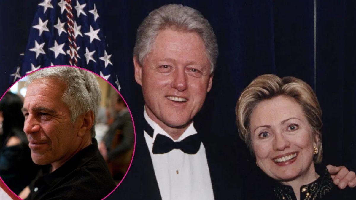 Composite photo of Jeffrey Epstein, Bill Clinton and Hillary Clinton