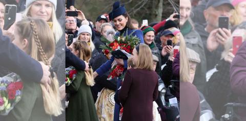 royal family put on united front christmas walk without sussexes