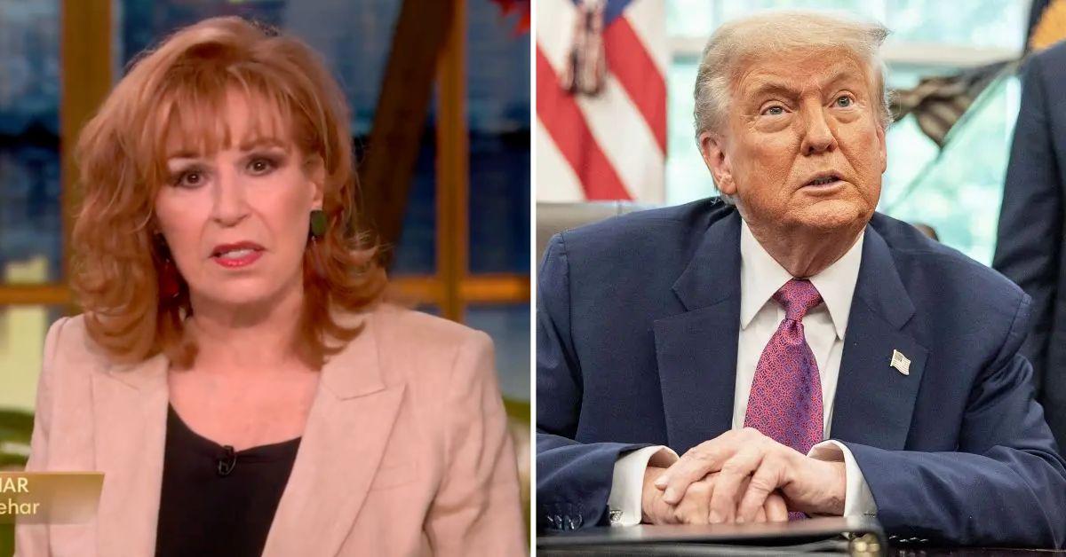 Composite photo of Joy Behar and Donald Trump