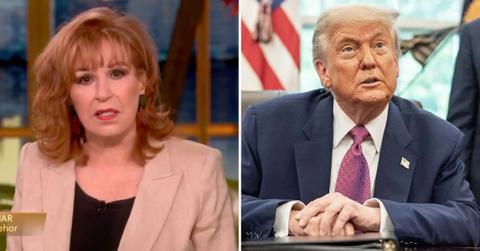 Composite photo of Joy Behar and Donald Trump