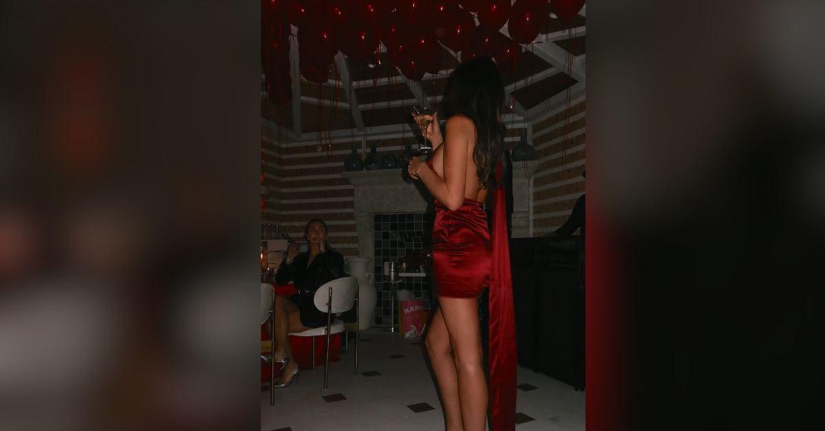 paulina birthday party sizzles red dress