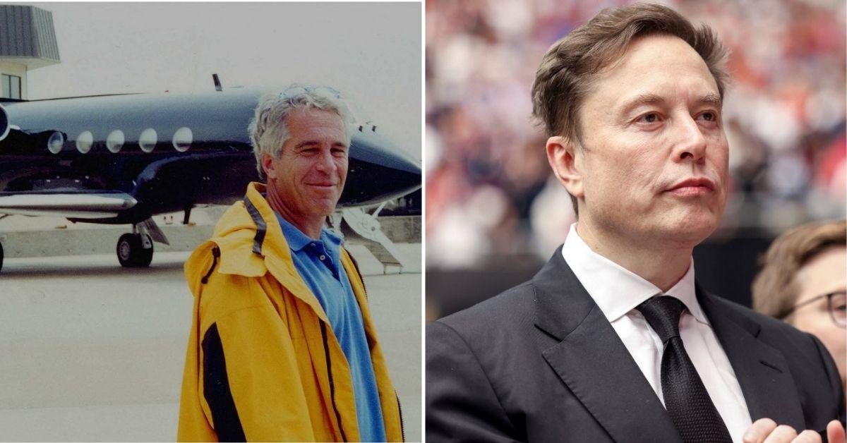 photo of Jeffrey Epstein, Elon Musk. 