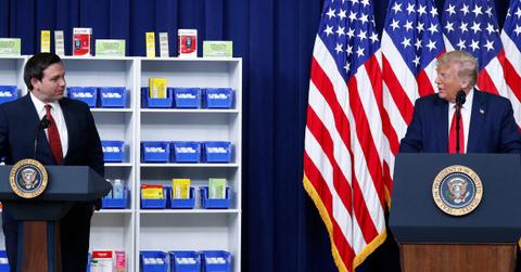 donald trumps supporters rally silent jabs ron desantis