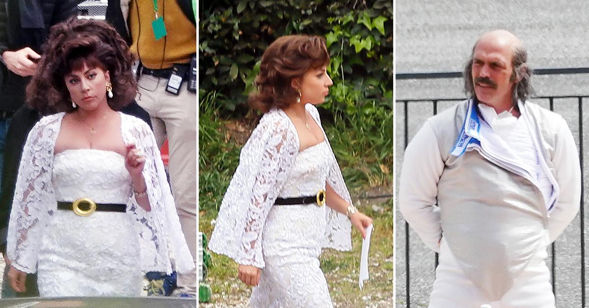 Lady Gaga Spotted In Wedding Dress From House Of Gucci