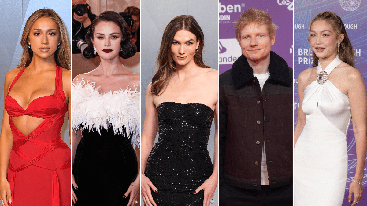 Tate McRae;Selena Gomez; Karlie Kloss; Ed Sheeran; Gigi Hadid